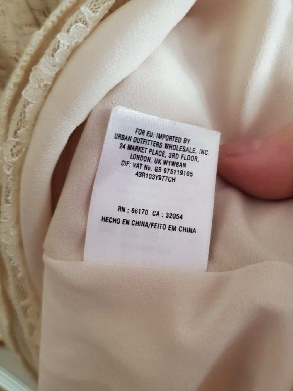 Free People creme lace dress size 4 - Picture 9 of 10